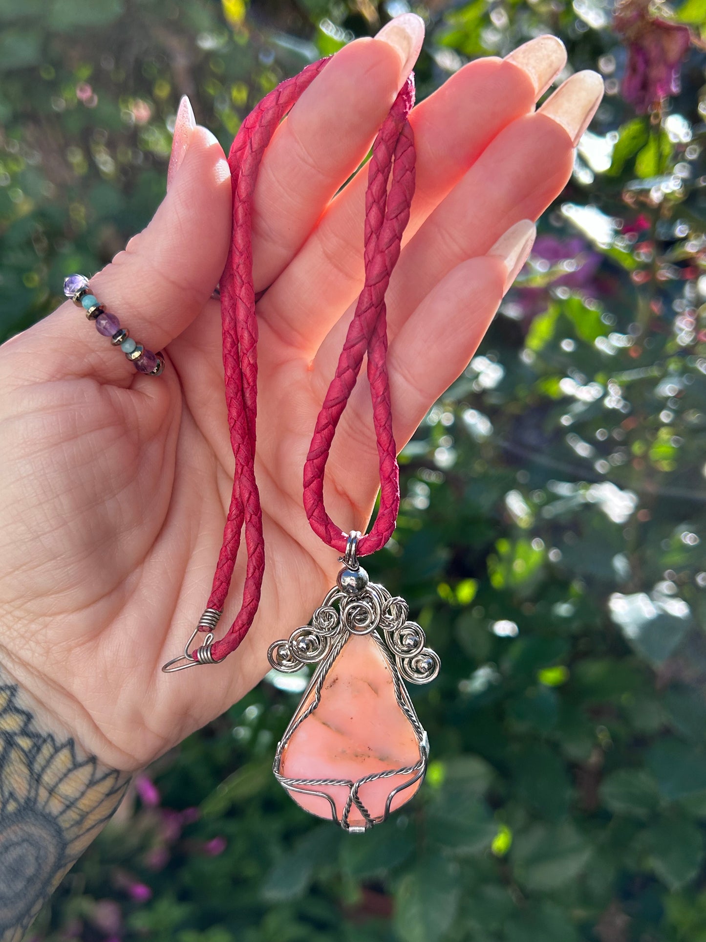 Peruvian Pink Opal pendant