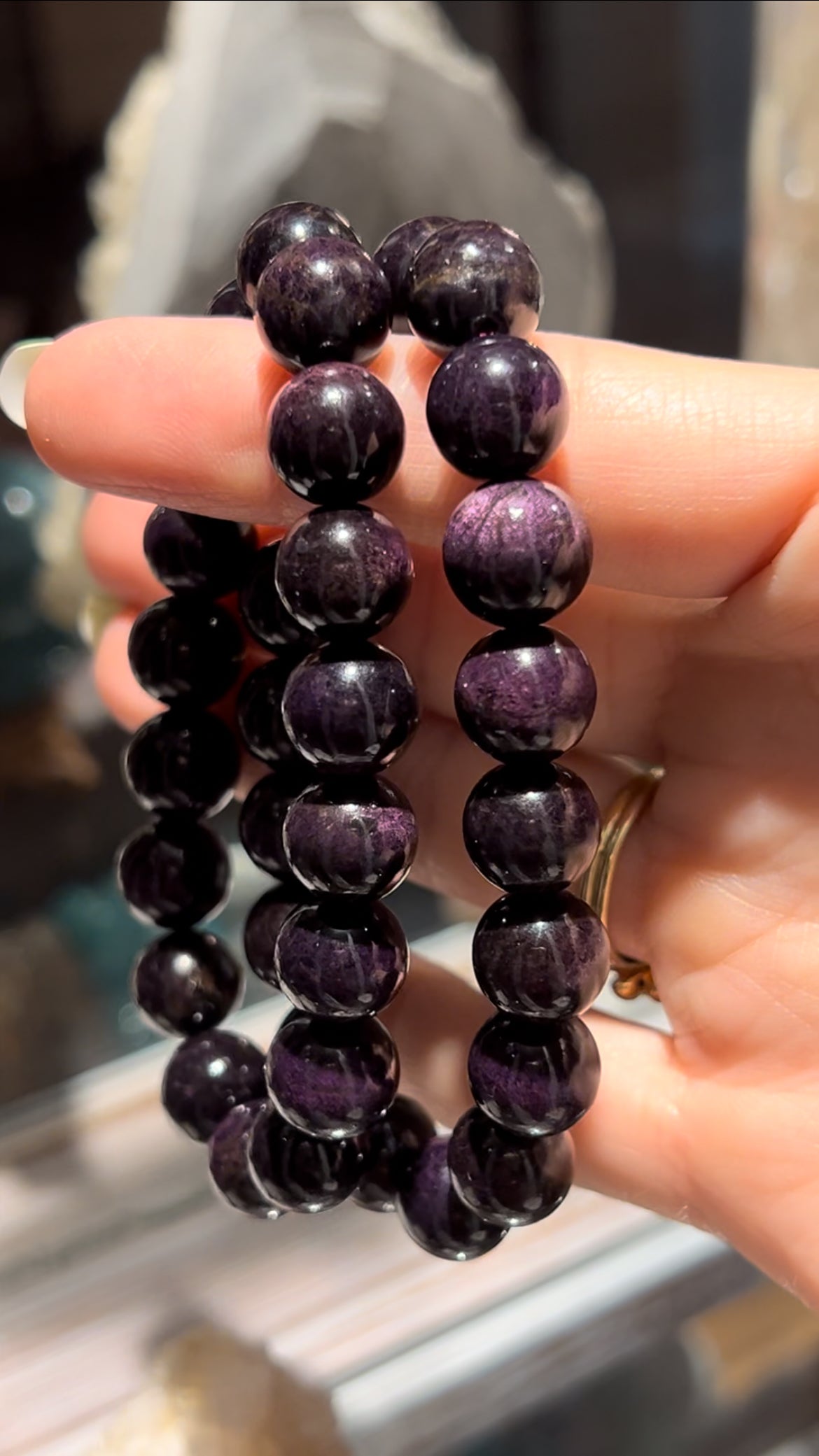 11mm bead Purpurite bracelet