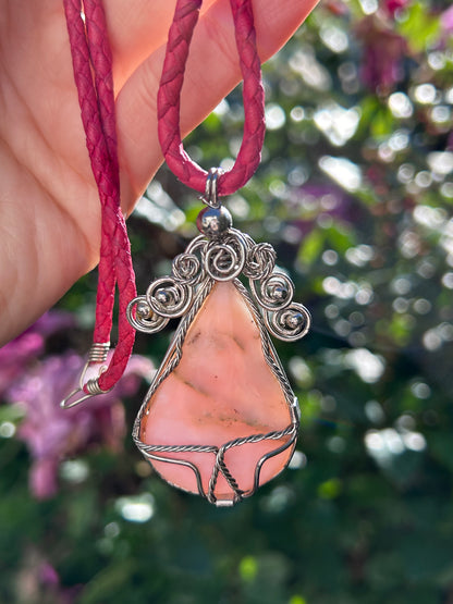 Peruvian Pink Opal pendant