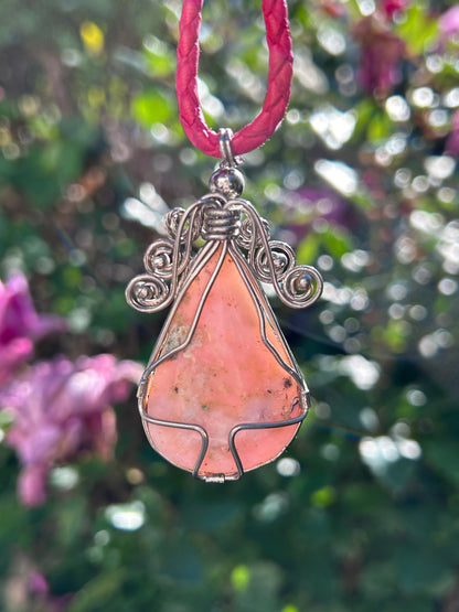 Peruvian Pink Opal pendant