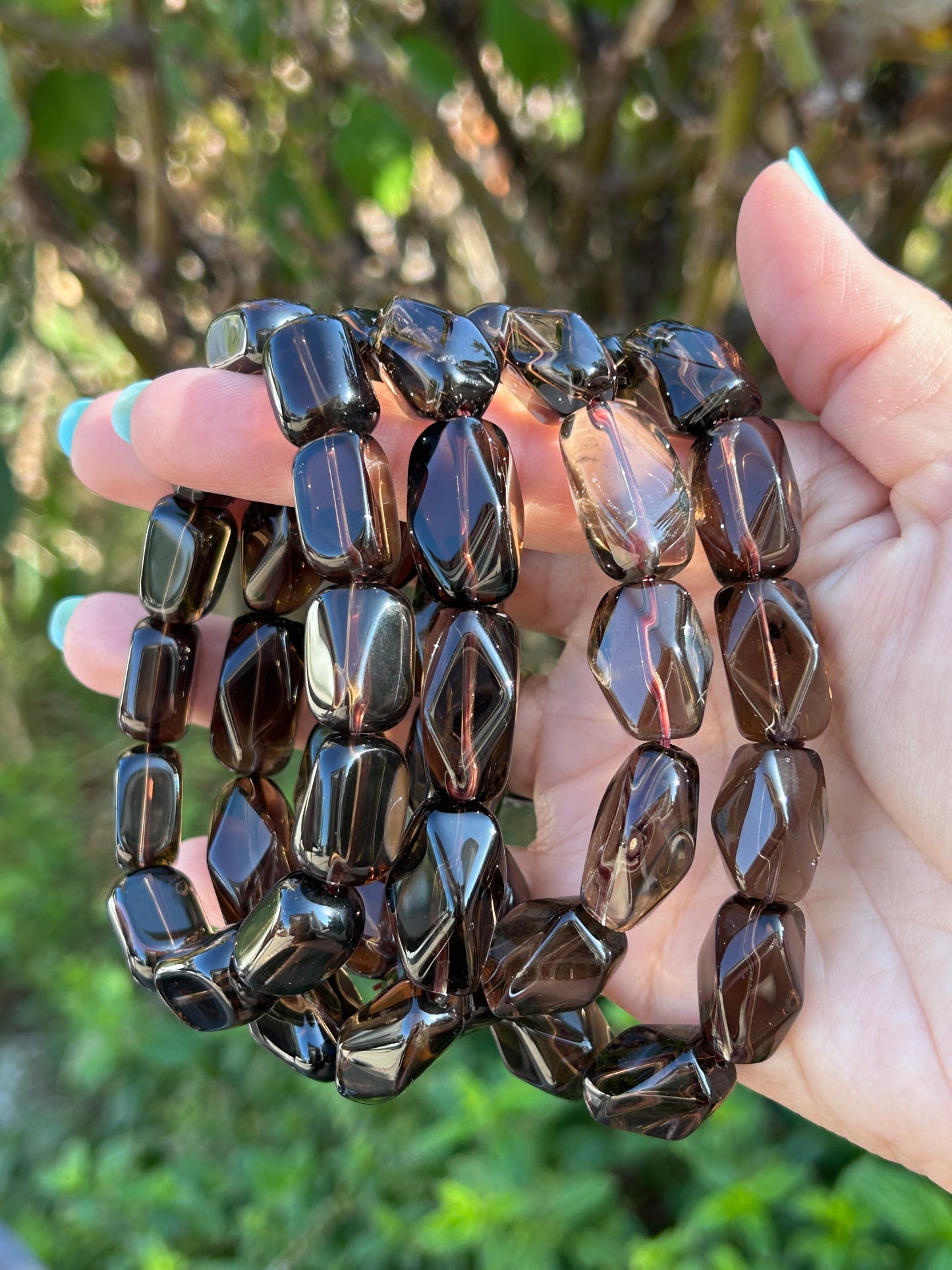 20mm bead Smoky Quartz bracelets