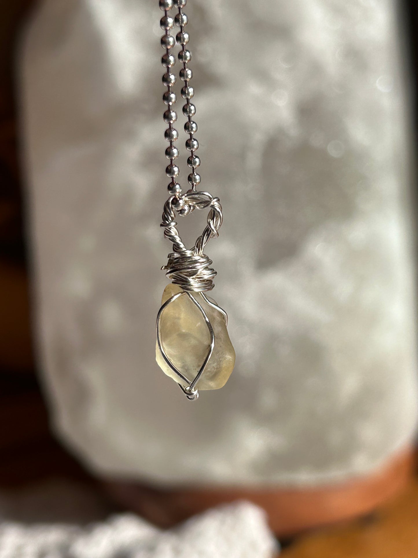 Libyan Desert Glass pendant