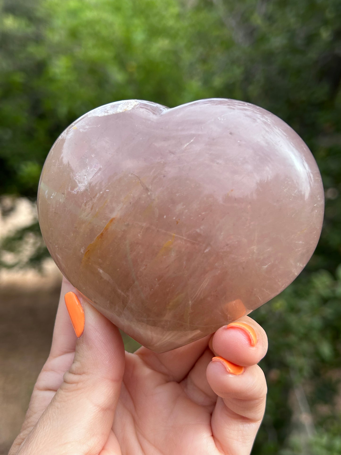 Lavender Rose Quartz Heart