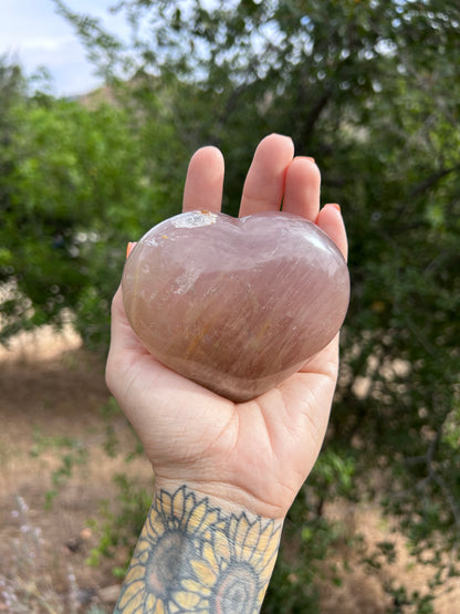 Lavender Rose Quartz Heart