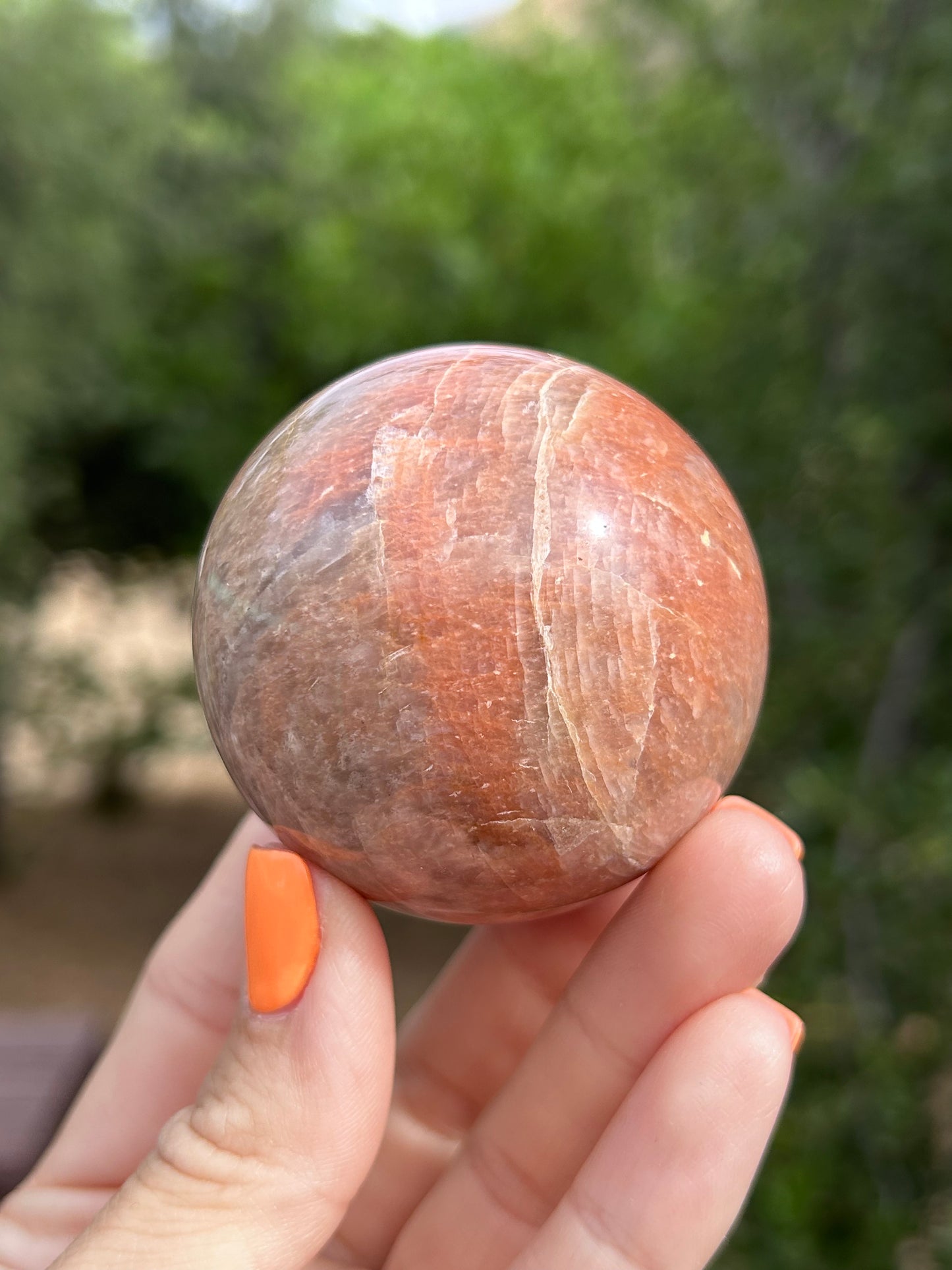 Peach Moonstone sphere