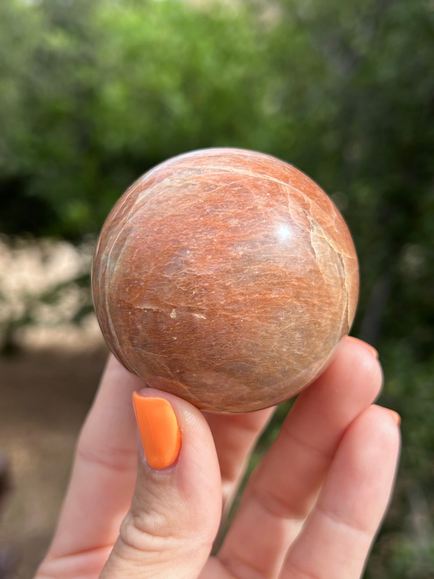 Peach Moonstone sphere