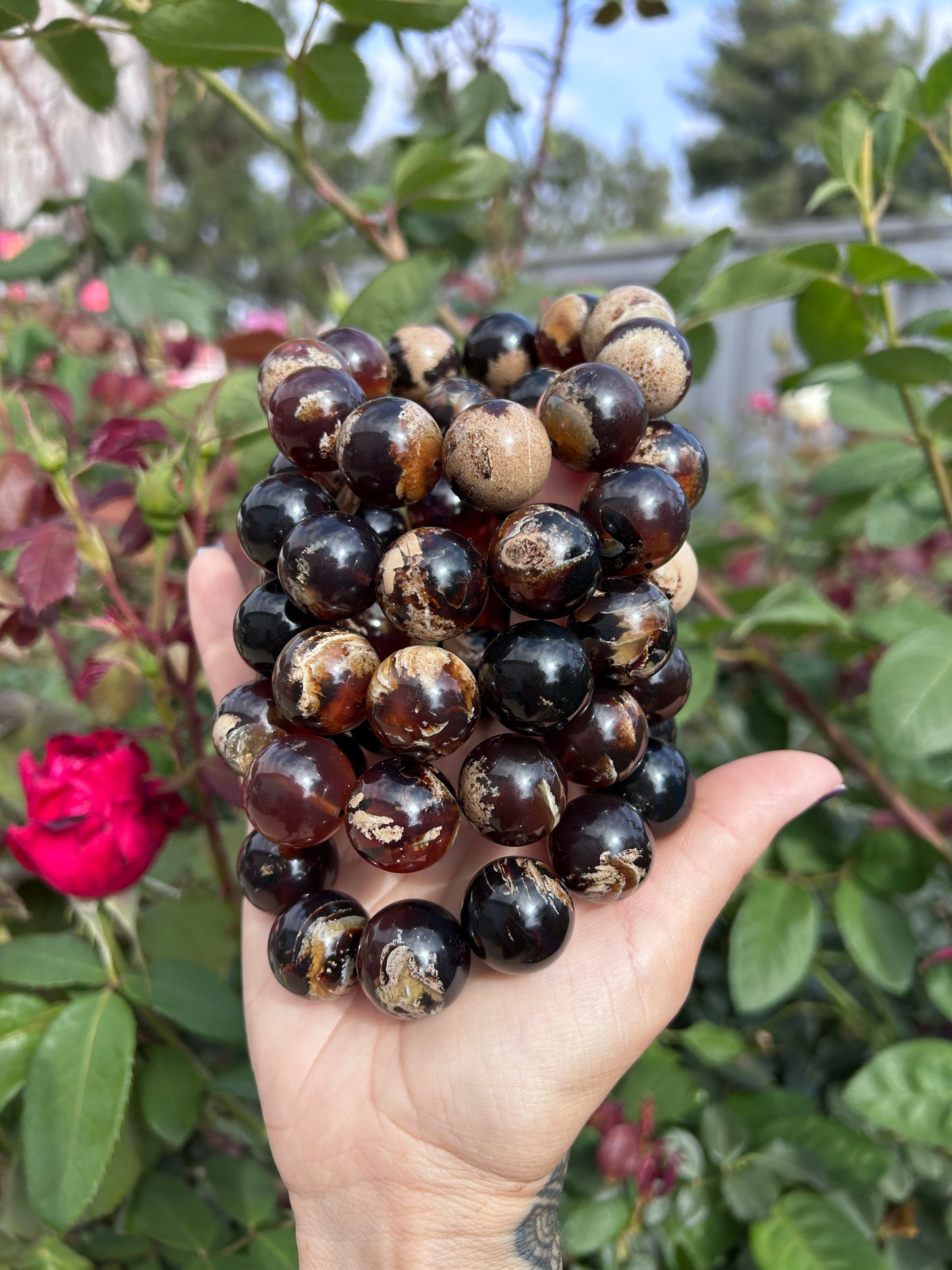 20mm bead Sumatran Amber bracelets