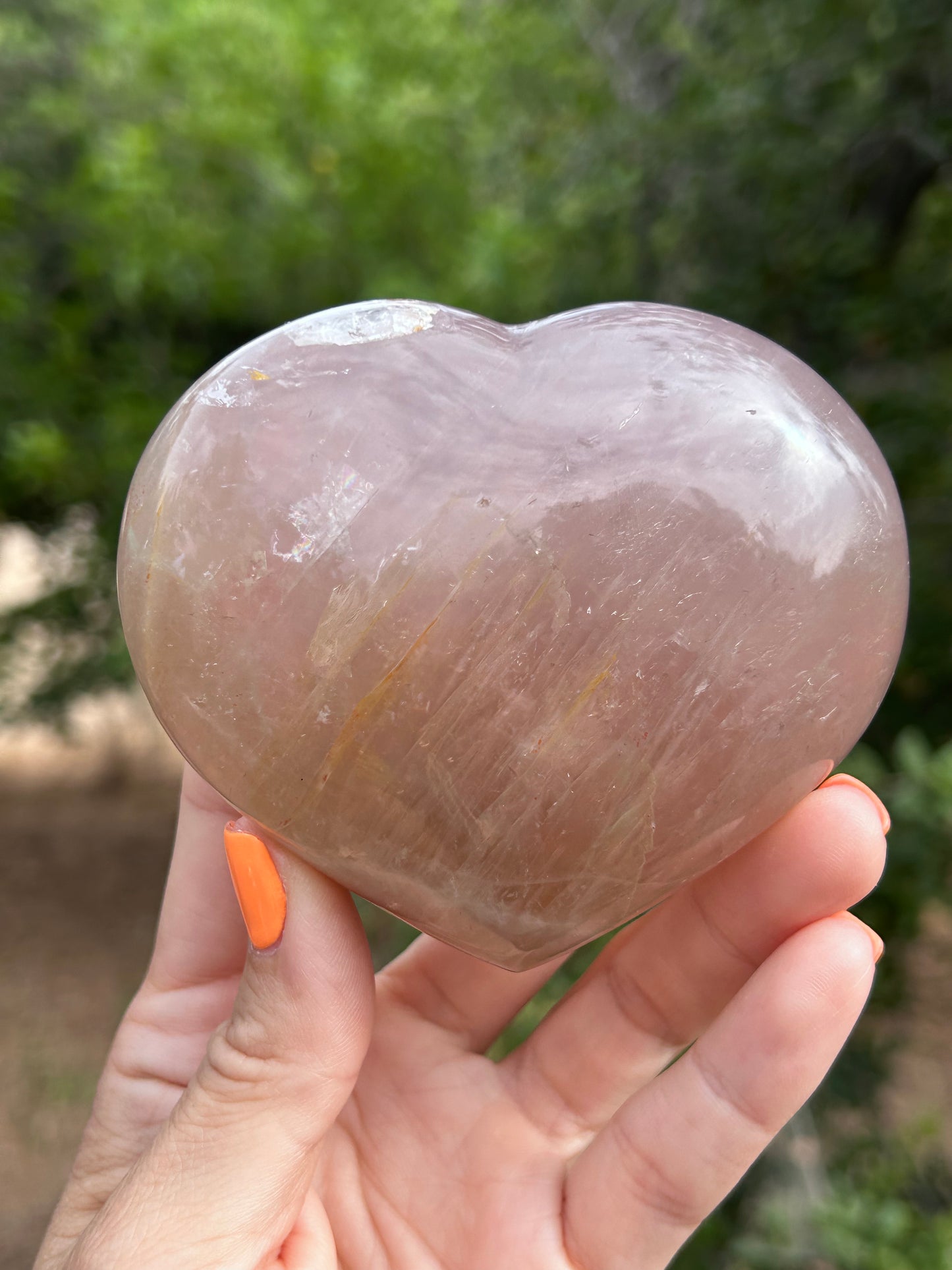 Lavender Rose Quartz Heart