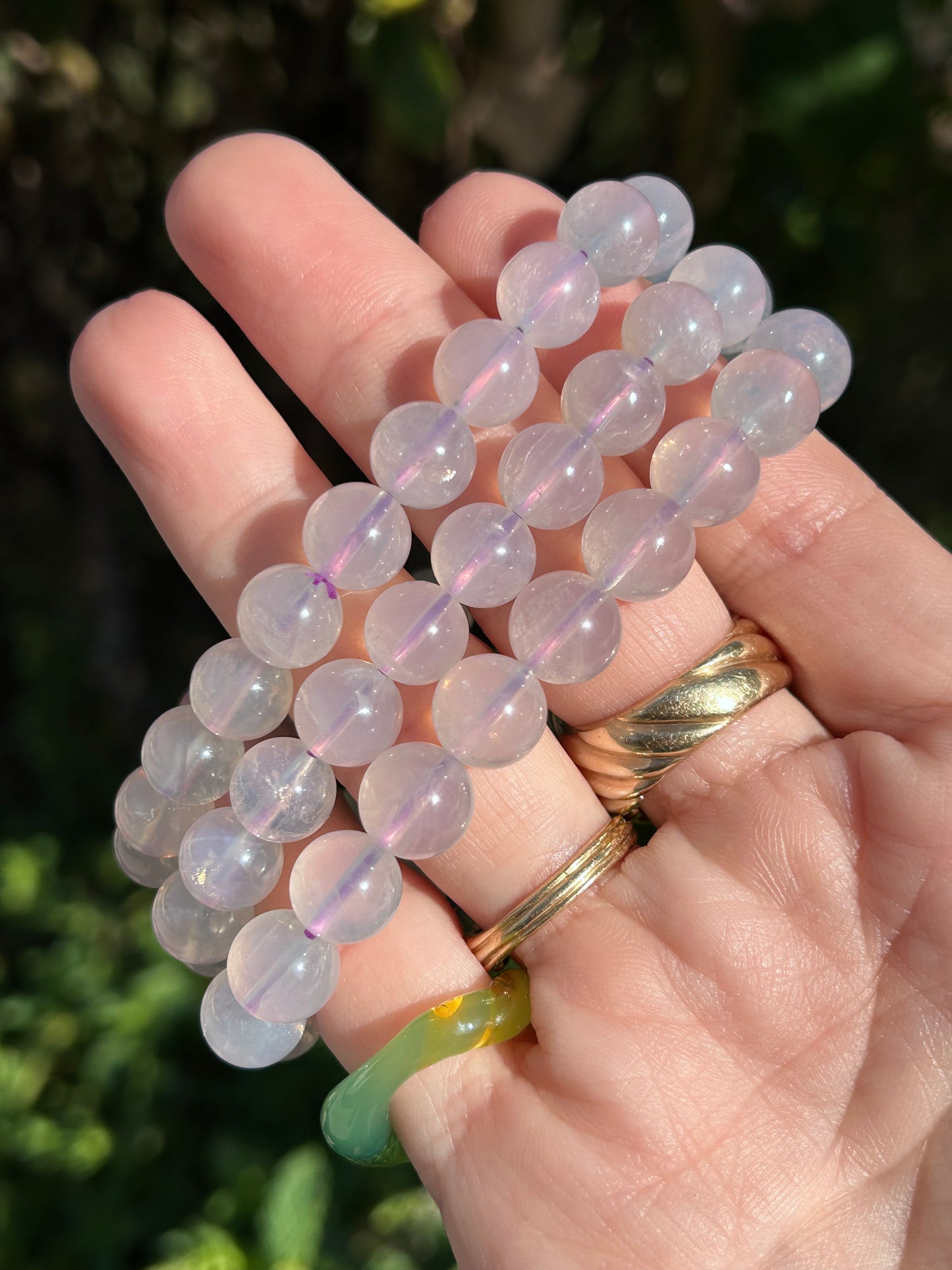 8 mm bead Lavender Moon Quartz