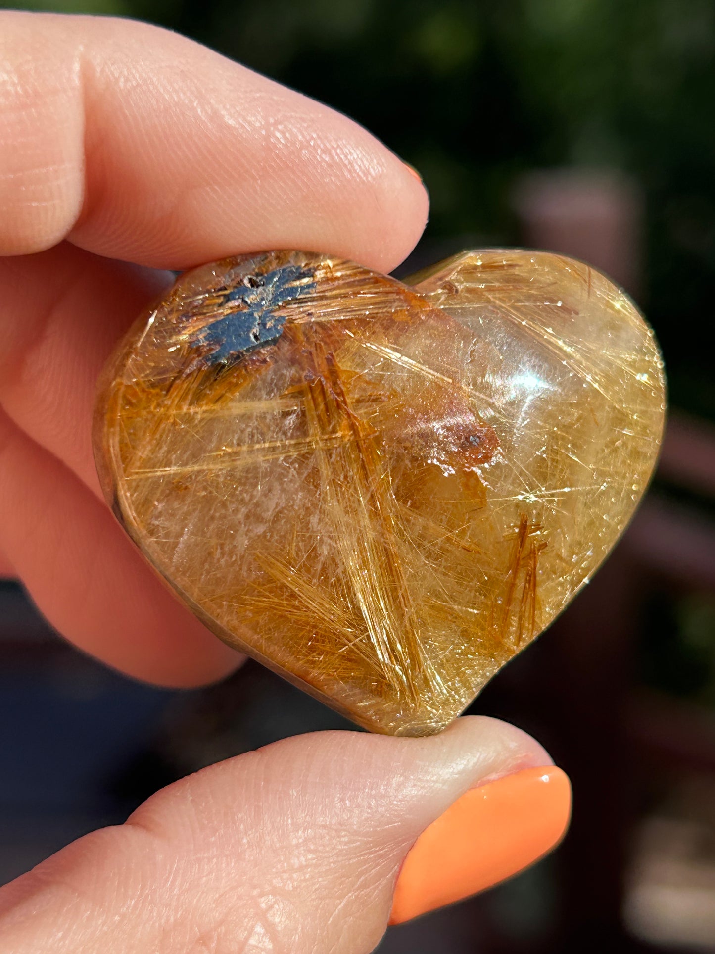 Golden Rutile Heart