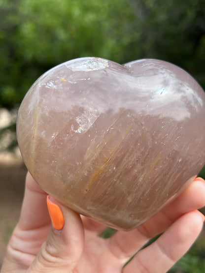 Lavender Rose Quartz Heart