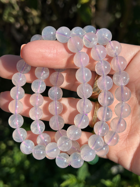 8 mm bead Lavender Moon Quartz