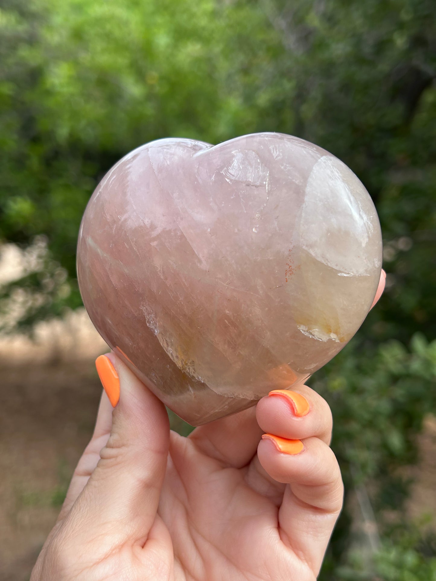 Lavender Rose Quartz Heart