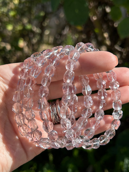 8mm Clear Quartz w/Hematite bracelets