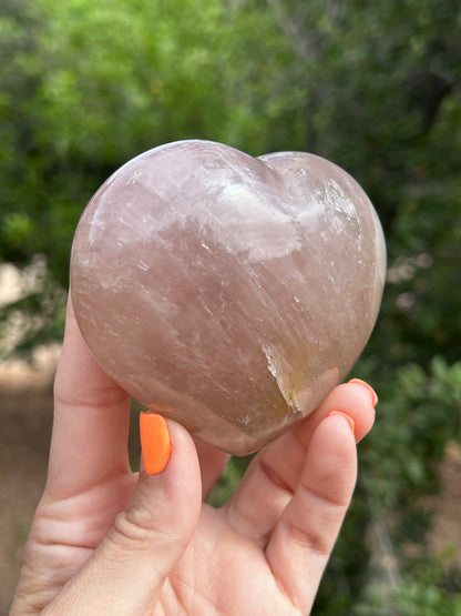 Lavender Rose Quartz Heart