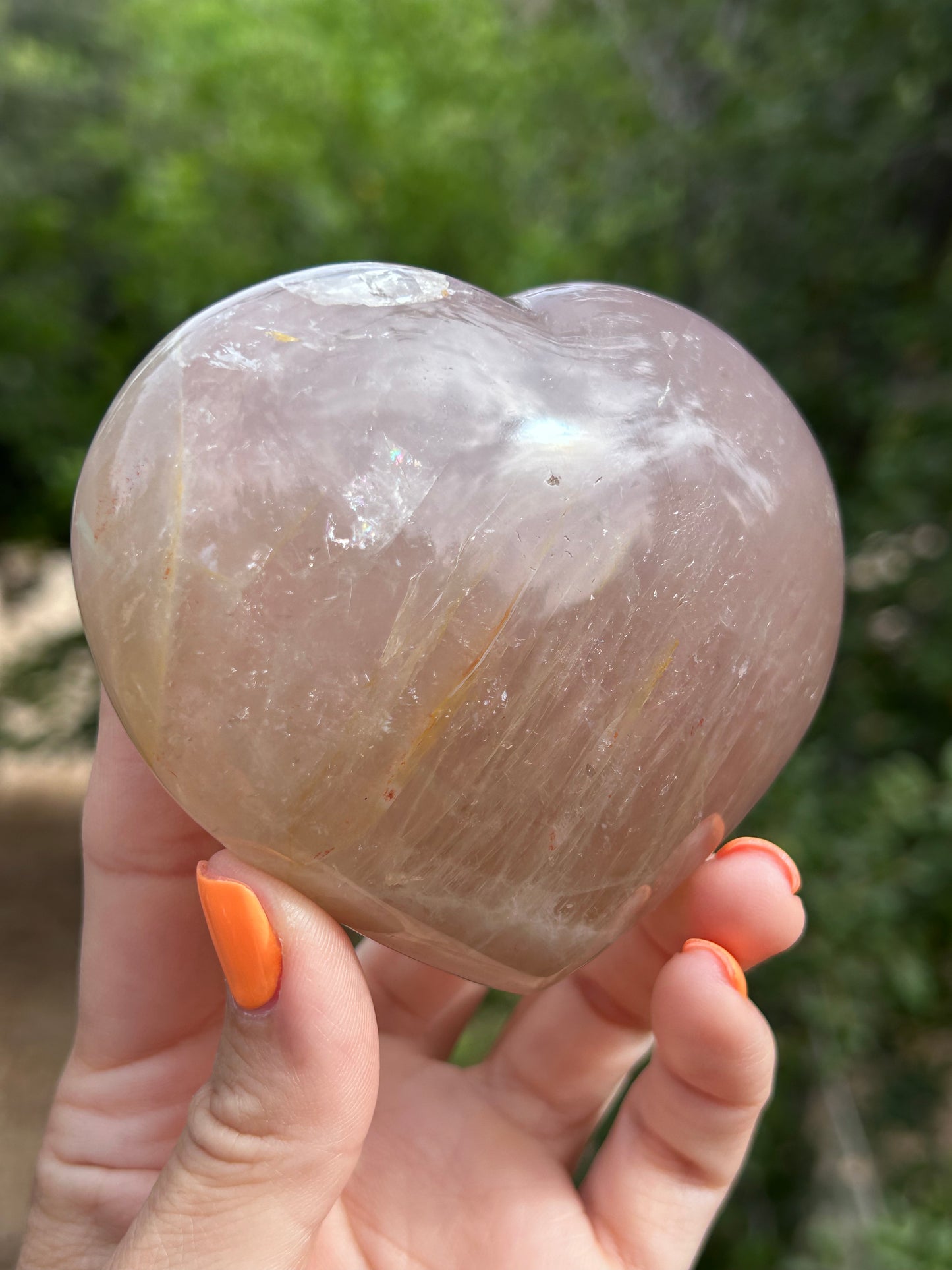 Lavender Rose Quartz Heart