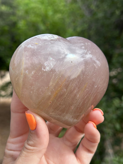 Lavender Rose Quartz Heart