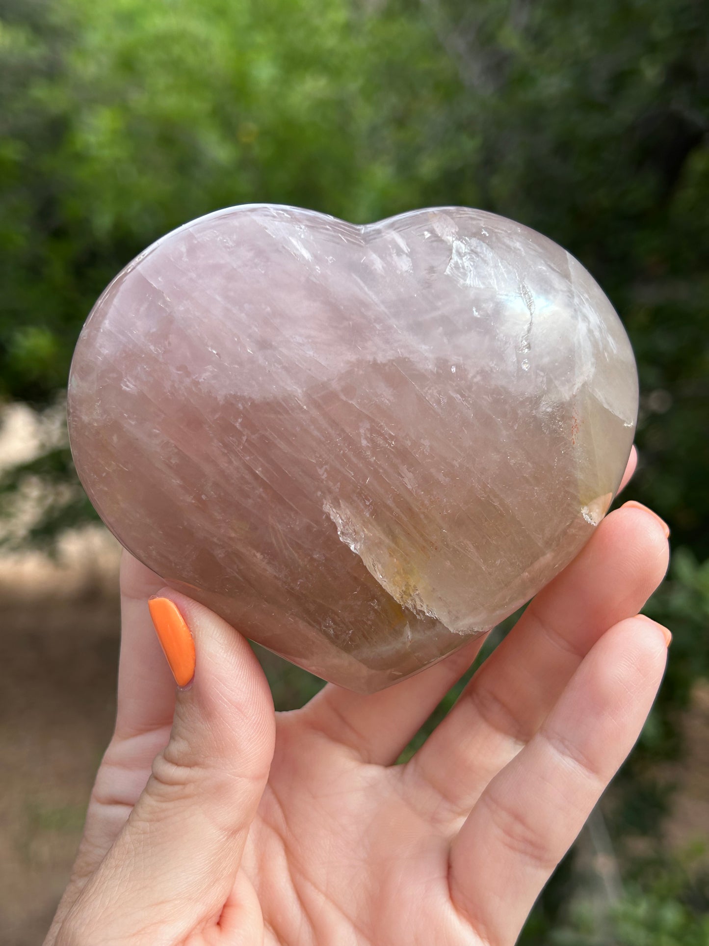 Lavender Rose Quartz Heart