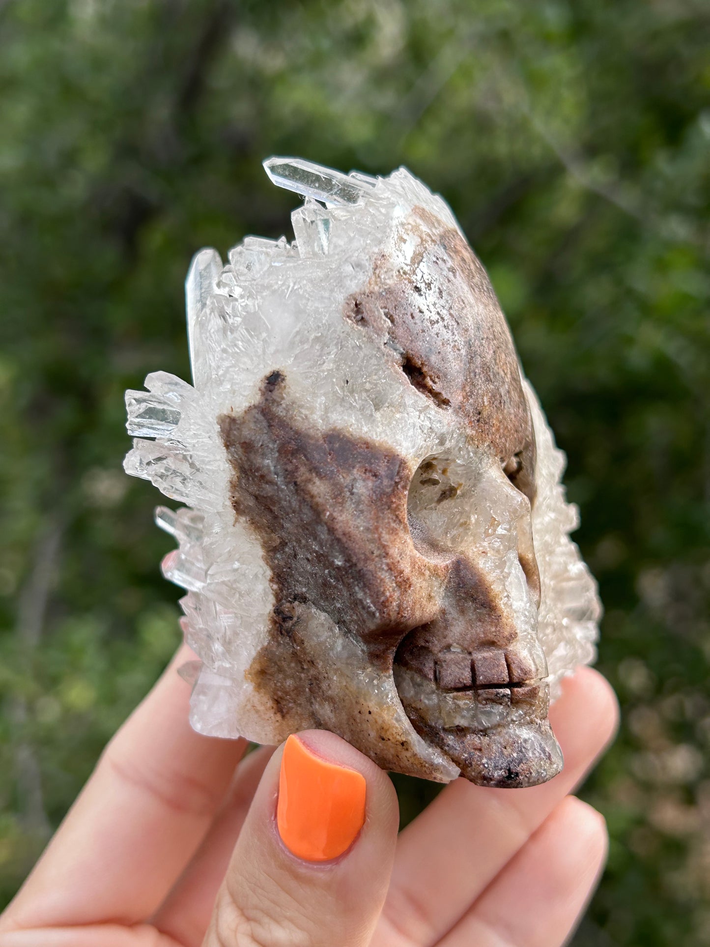 Clear Quartz cluster Skull