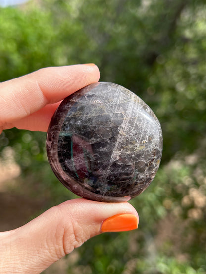 Black Moonstone palm stone