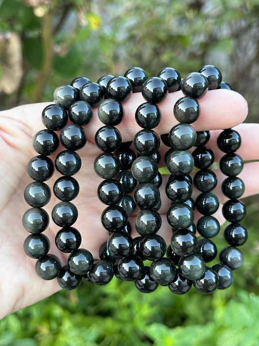 10mm bead Rainbow Obsidian bracelets