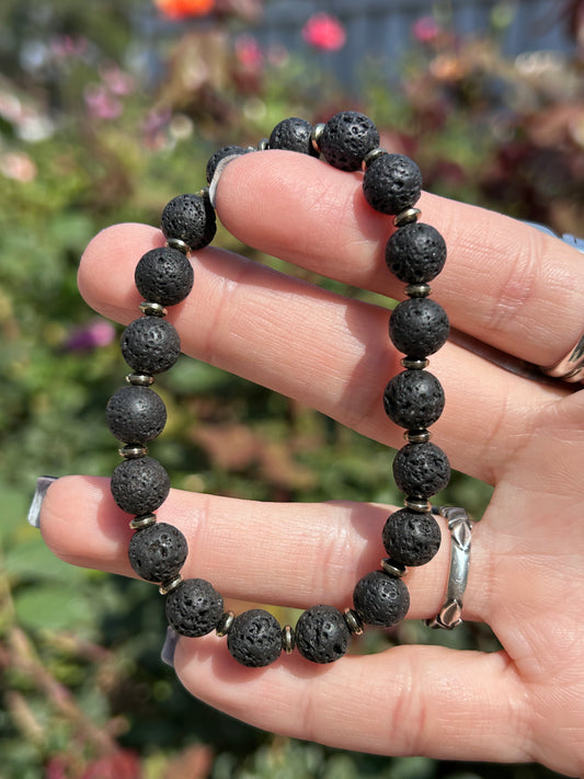 8mm Lava Rock bracelet