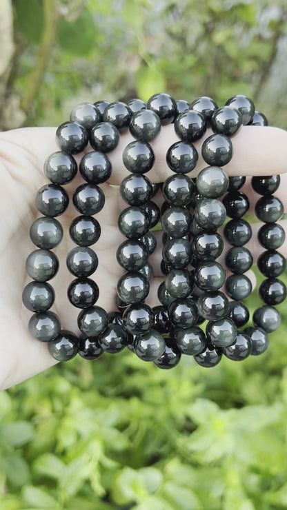 10mm bead Rainbow Obsidian bracelets