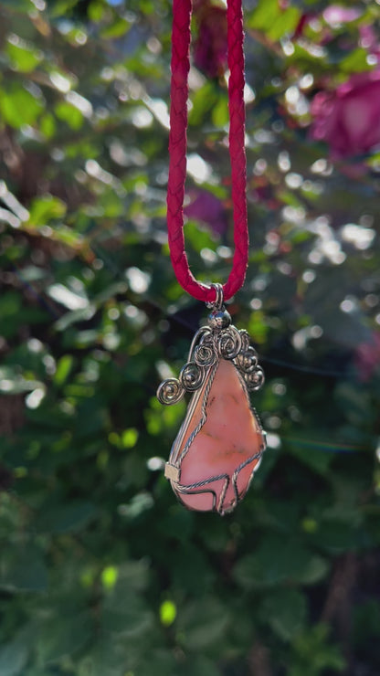 Peruvian Pink Opal pendant