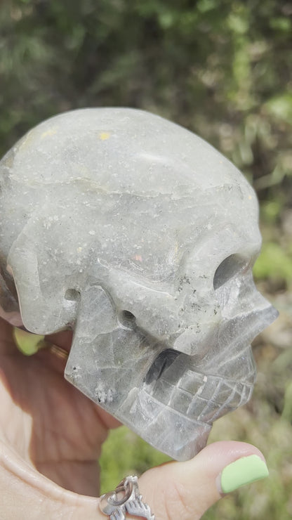 Labradorite skull