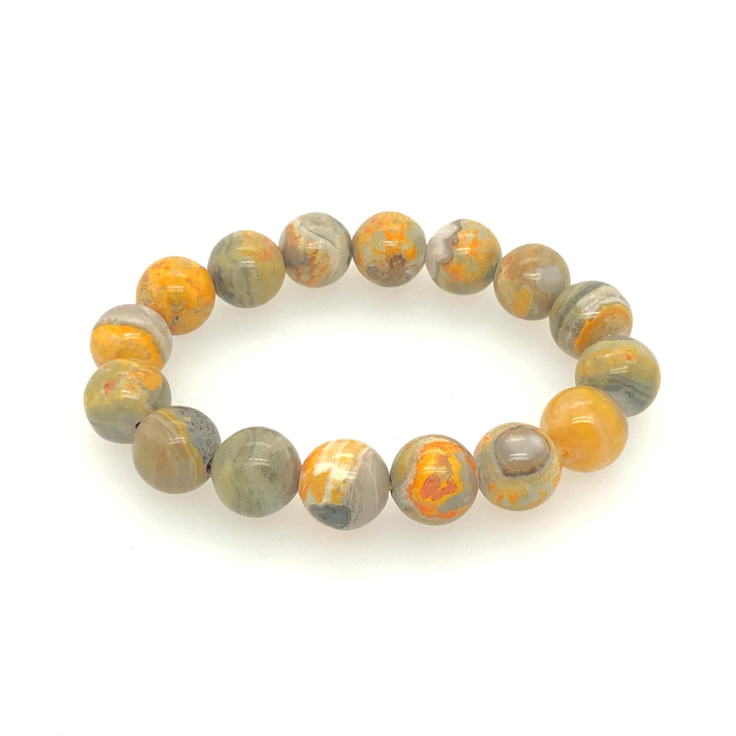 12mm Bumblebee Jasper Bracelet