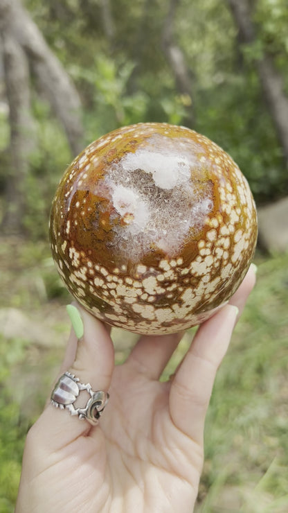 Druzy Ocean Jasper sphere