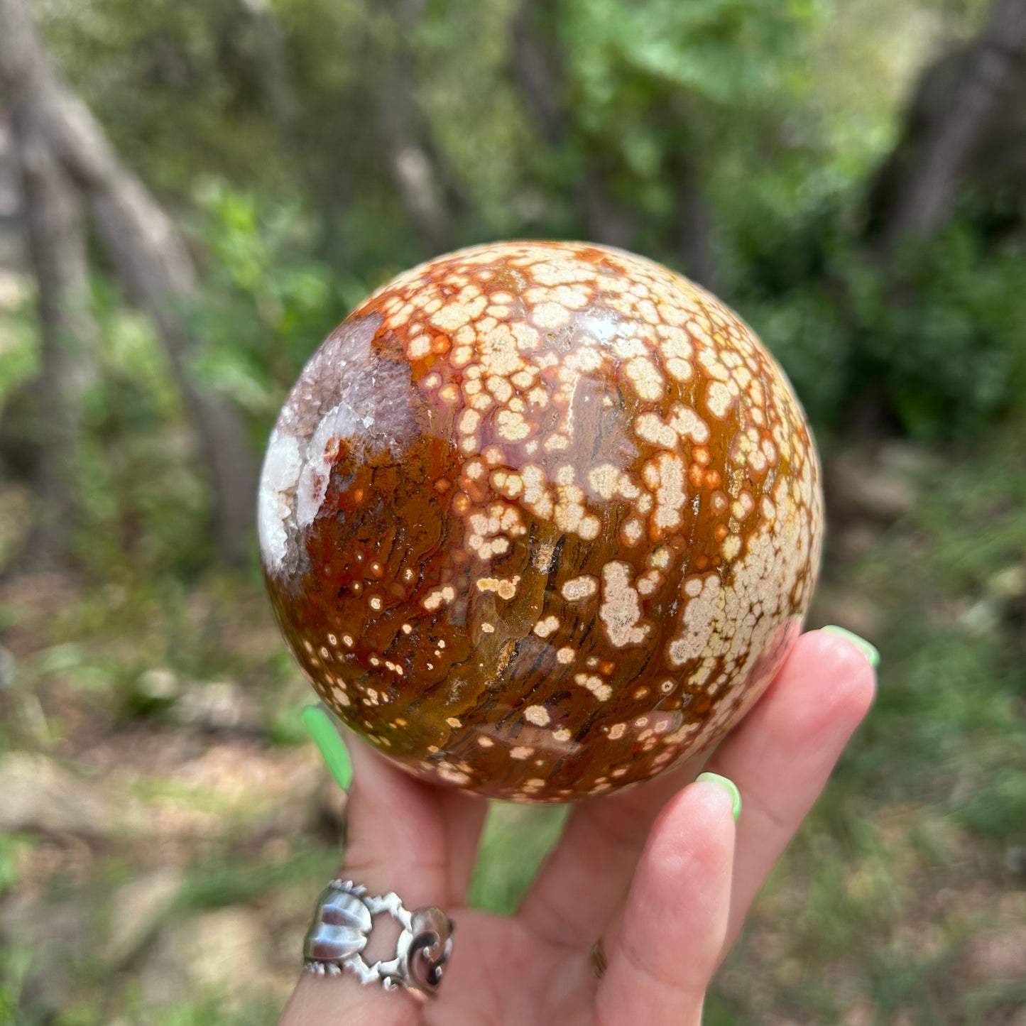 Druzy Ocean Jasper sphere