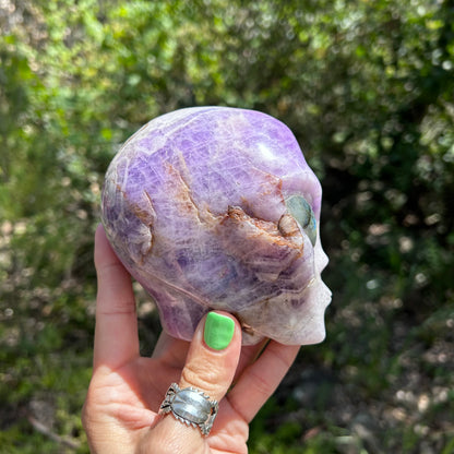 Chevron Amethyst Alien skull