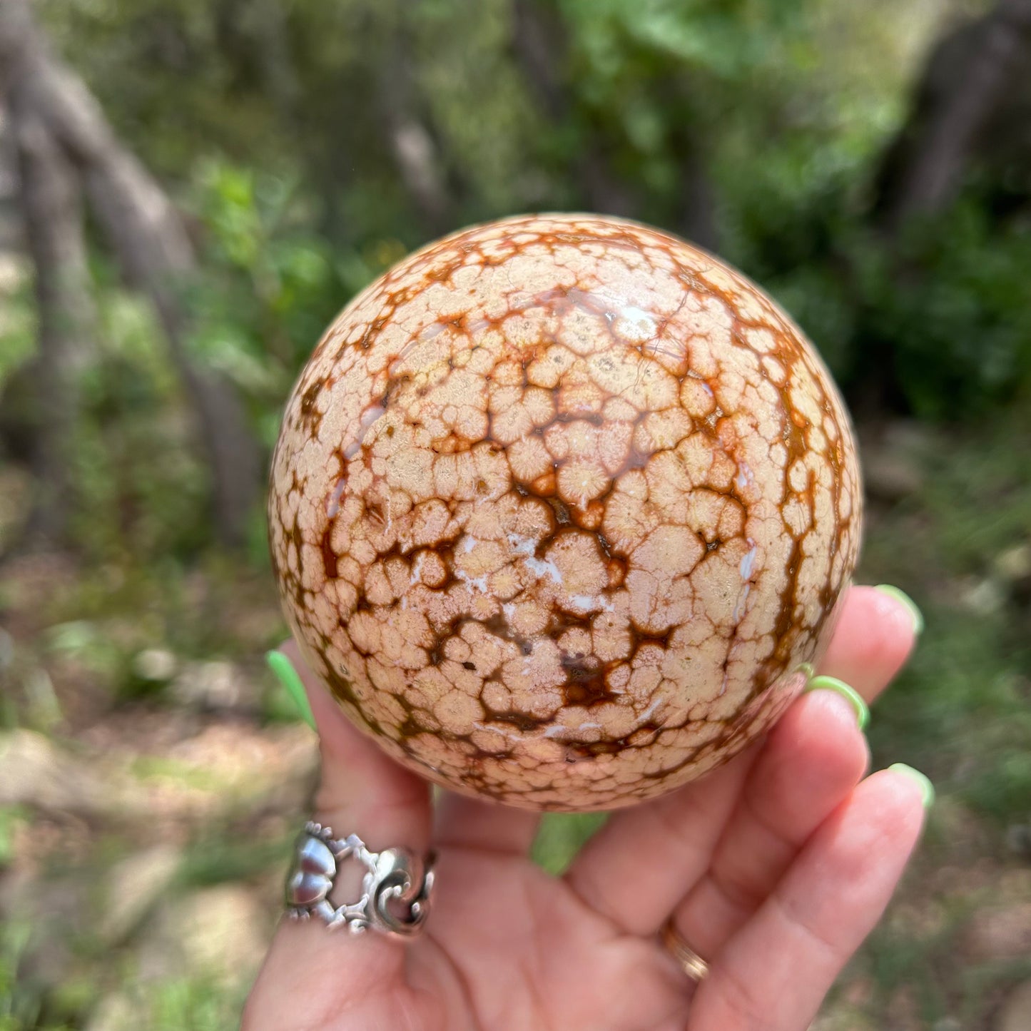 Druzy Ocean Jasper sphere