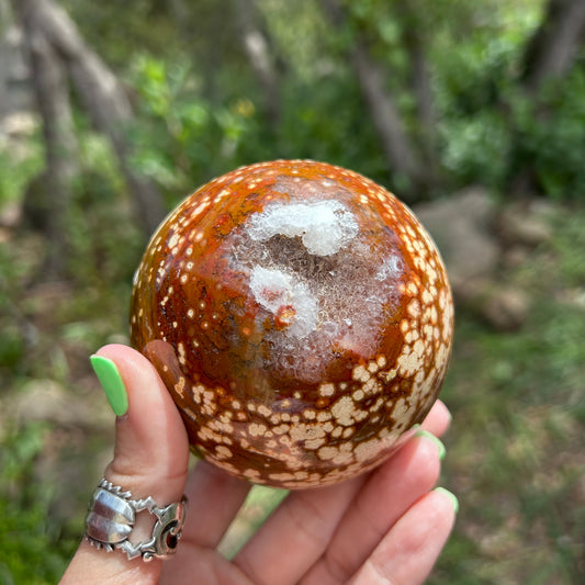 Druzy Ocean Jasper sphere